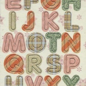 Papus Sticker Elements - Alphabets (Pink & Green)