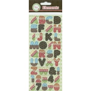 Papus Sticker Elements - Alphabet (Blue, Red & Black)