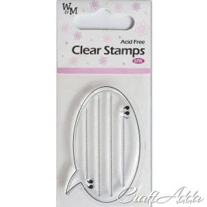 W&M Clear Stamps - Bubble Sentiment Frame