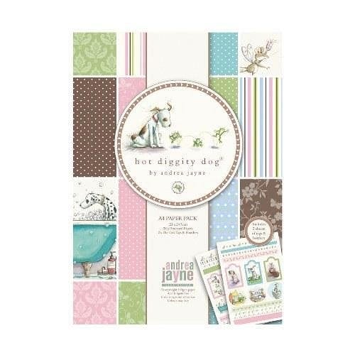 DoCrafts A4 Paper Pack - Hot Diggity Dog by Andrea Jayne HOT 160100 DoCrafts A4 Paper Pack - Hot Diggity Dog by Andrea Jayne