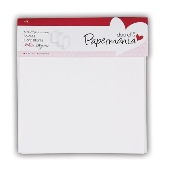 Papermania 6 by 6" foldies card blank - Set of 4 Pieces