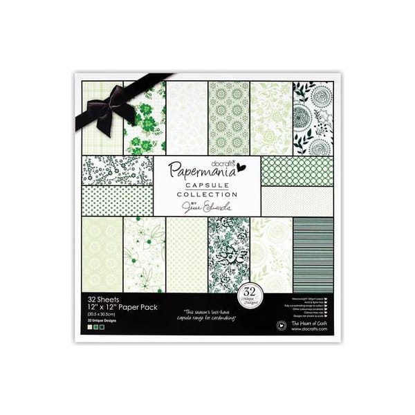 Papermania Capsule Collection 12by12" Paper Pack by Jesse Edwards - Green