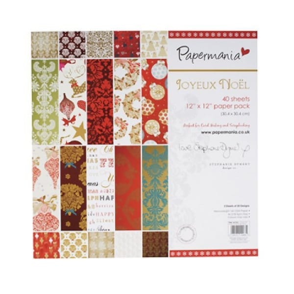 Papermania Joyeux Noel 8 by 8 paper pack