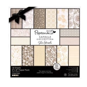 Papermania Capsule Collection 8X8" Paper Pack by Jesse Edwards - Lincoln Linen (Yellow)