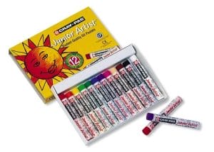 Sakura Craypas Junior Artist Oil Pastels - Set of 12 assorted colors