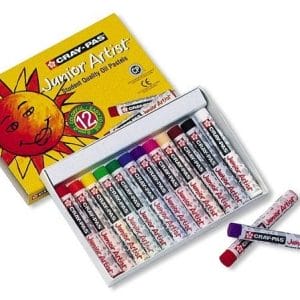 Sakura Craypas Junior Artist Oil Pastels - Set of 12 assorted colors