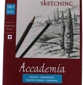 Fabriano Accademia Drawing Pad - 120GSM A5 - 6X8.25" (50 Sheets)