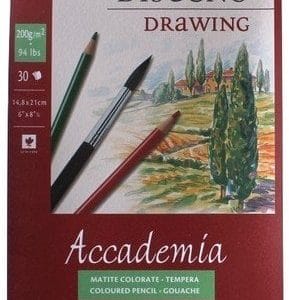 Fabriano Accademia Drawing Pad - 200GSM A5 - 6X8.25" (30 Sheets)