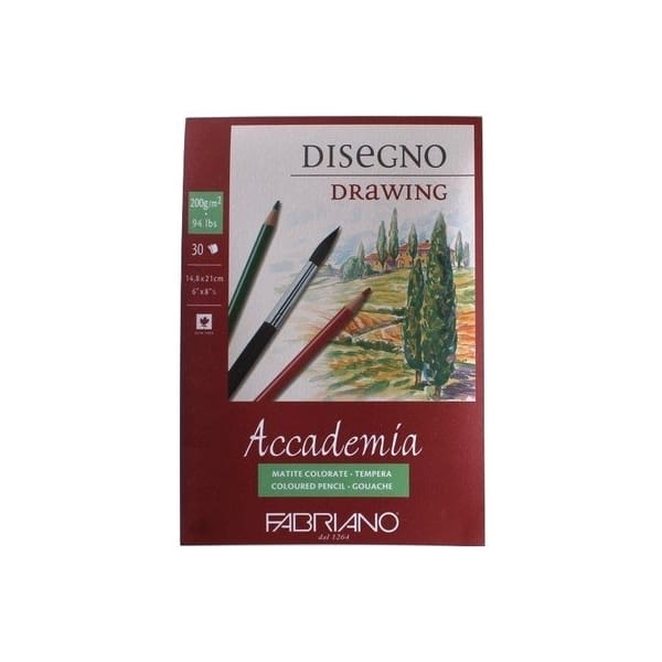 Fabriano Accademia Drawing Pad - 200GSM A4 - 8.25X11.75" (30 Sheets)