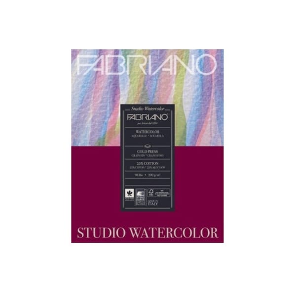 Fabriano Studio Watercolour Paper - 200GSM - 12X15.75" (20Sheets)