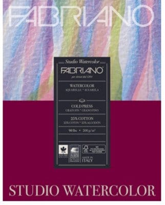 Fabriano Studio Watercolour Paper - 200GSM - 12X15.75" (20Sheets) 72613040 Fabriano Studio Watercolour Paper - 200GSM - 12X15.75" (20Sheets)