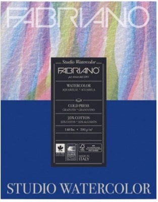 Fabriano Studio Watercolour Paper - 300GSM - 7X9.5" (20Sheets)