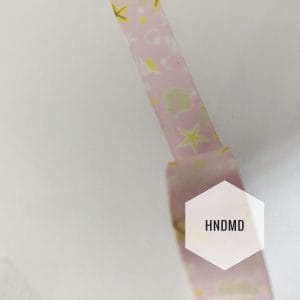 Seashell and Stars with light pink Background Washi Tape