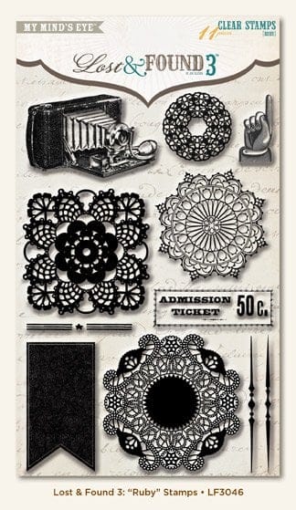 My Minds Eye Lost and Found 3 - Ruby Clear Stamp LF3046 My Minds Eye Lost and Found 3 - Ruby Clear Stamp