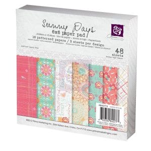 Prima - Sunny Days - 6x6 Paperpack