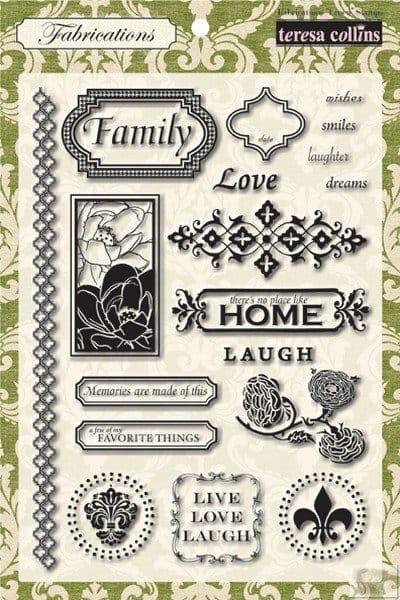 Teresa Collins - Fabrications Linen Clear Stamp fab153 md Teresa Collins - Fabrications Linen Clear Stamp