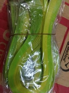 5mm Quilling Strip - Fluorescent Green and Light Green