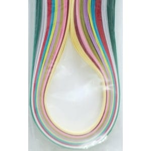 10mm Quilling Strip - Mix BrightColor (Dark Green to Yellow)