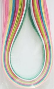 10mm Quilling Strip - Mix BrightColor (Light Pink to Dark Green)