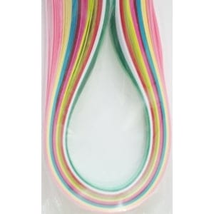 10mm Quilling Strip - Mix BrightColor (Light Pink to Dark Green)