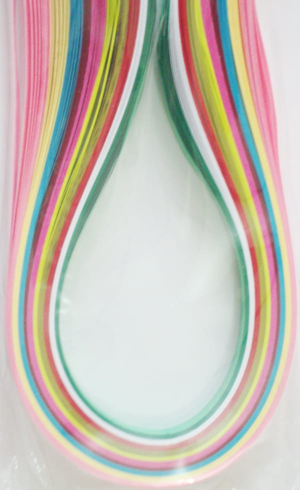 10mm Quilling Strip - Mix BrightColor (Light Pink to Dark Green)