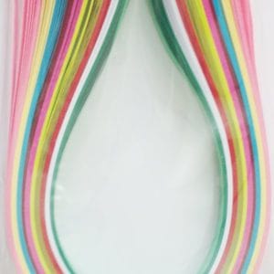 10mm Quilling Strip - Mix BrightColor (Light Pink to Dark Green)