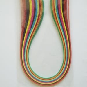 3mm Quilling Strip - Mix BrightColor (Green to Orange)