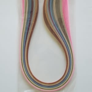 5mm Quilling Strip - Mix Metallic (Pink to Brown)