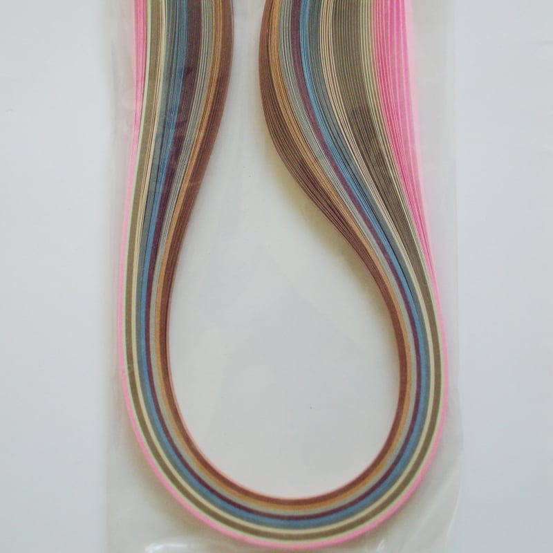 5mm Quilling Strip - Mix Metallic (Pink to Brown) 5mm metallic multicolor pink to brown 5mm Quilling Strip - Mix Metallic (Pink to Brown)