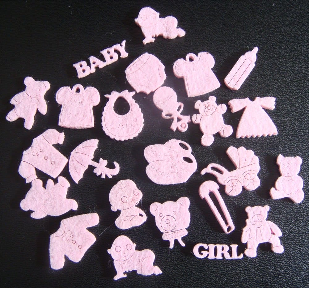 Baby Girl Felt Embellishment Set Combo 3 BabyGirlFeltEmbellishmentCombo3 Baby Girl Felt Embellishment Set Combo 3