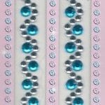 Blue Swirls Border Stickers