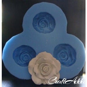 Large Soft Rose Silicone Clay Mould