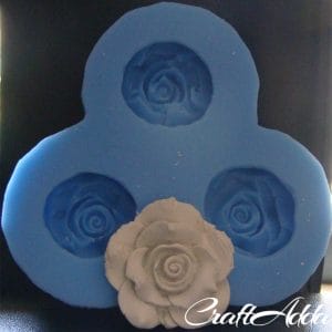 Large Soft Rose Silicone Clay Mould
