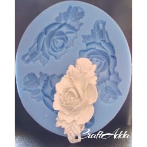 Rose with a rose bud Silicone Clay Mould