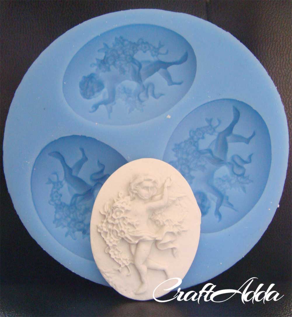 Angel Cameo Silicone Clay Mould CAMOLD58 1 Angel Cameo Silicone Clay Mould
