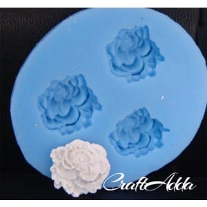 Small Peony Flower Silicone Clay Mould