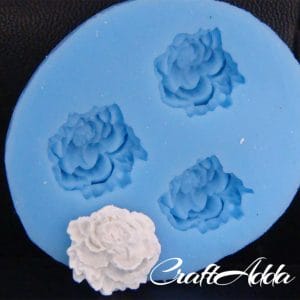 Small Peony Flower Silicone Clay Mould