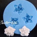 5 petal bunch roseSilicone Clay Mould