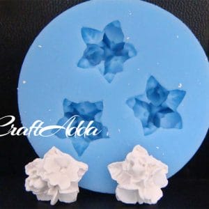 5 petal bunch roseSilicone Clay Mould