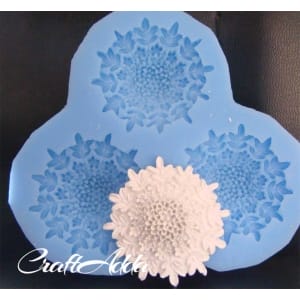 Large Snowflake Rose Silicone Clay Mould