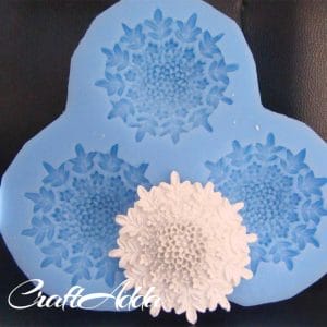 Large Snowflake Rose Silicone Clay Mould