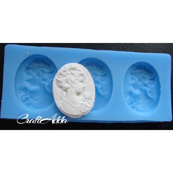 Victoria Lady Cameo Small Silicone Clay Mould
