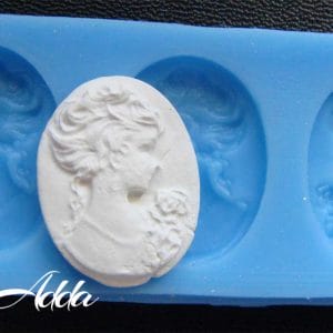 Victoria Lady Cameo Small Silicone Clay Mould