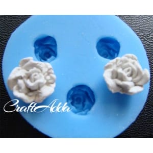 Soft Rose Flower Medium Silicone Clay Mould