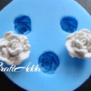 Soft Rose Flower Medium Silicone Clay Mould