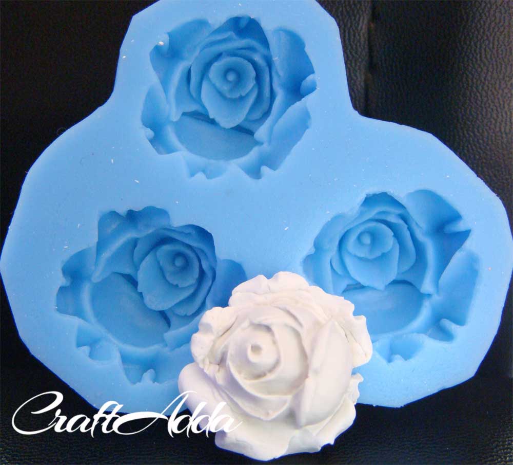 Large pom pom Rose Silicone Clay Mould CAMOLD73 1 Large pom pom Rose Silicone Clay Mould