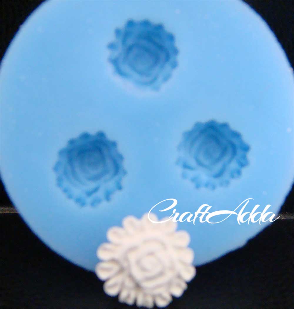 Mini loopy flower Silicone Clay Mould CAMOLD74 1 Mini loopy flower Silicone Clay Mould
