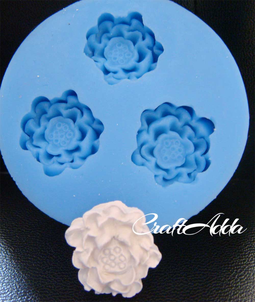 Medium Lotus Flower Silicone Clay Mould CAMOLD79 1 Medium Lotus Flower Silicone Clay Mould