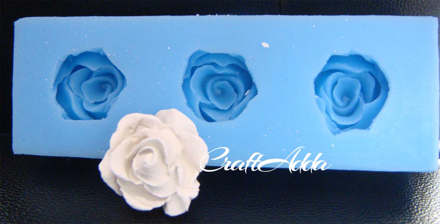 Rose Flower Silicone Clay Mould CAMOLD85 1 Rose Flower Silicone Clay Mould