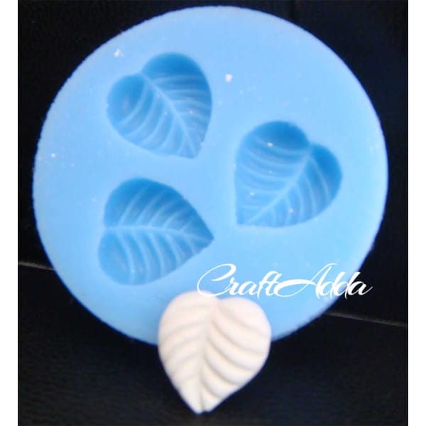 Small Leaves Button Silicone Clay Mould